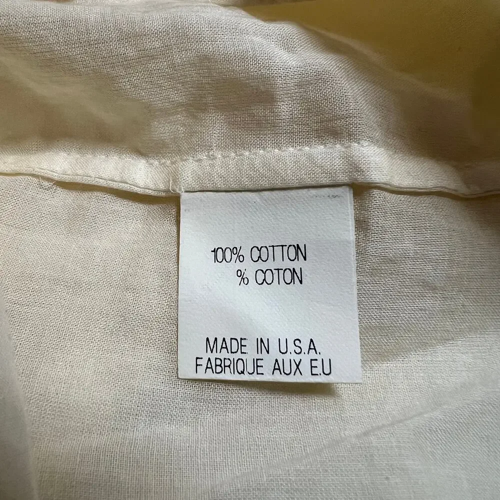 Theory Women's Bianca Keyhole Cotton Pin Tuck Blouse Size Medium Breathable - Picture 6 of 10